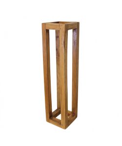 Cecily Fioriera Media in Legno Riciclato Marrone 18x18x75 cm Rettangolare