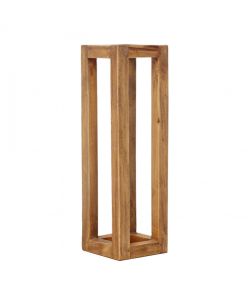 Cecily Fioriera Piccola in Legno Riciclato Marrone 18x18x60 cm Rettangolare