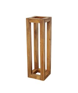Cecily Fioriera Piccola in Legno Riciclato Marrone 18x18x60 cm Rettangolare