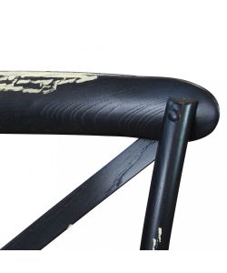 Cosma Sedia Cross Nero in Legno 46x42x87cm Vintage Senza Braccioli