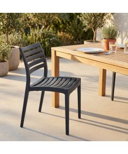 Cosma Sedia Eveline Impilabile Antracite 56x59x83cm in Polipropilene