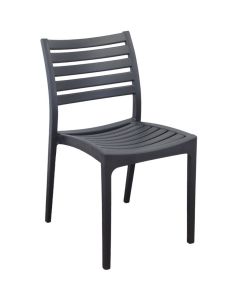 Cosma Sedia Eveline Impilabile Antracite 56x59x83cm in Polipropilene