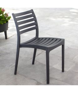 Cosma Sedia Eveline Impilabile Antracite 56x59x83cm in Polipropilene