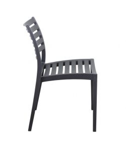 Cosma Sedia Eveline Impilabile Antracite 56x59x83cm in Polipropilene