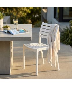 Cosma Sedia da Giardino Impilabile Bianco 56x59x83 cm Polipropilene