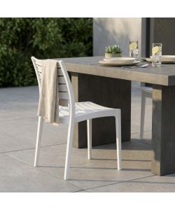 Cosma Sedia da Giardino Impilabile Bianco 56x59x83 cm Polipropilene