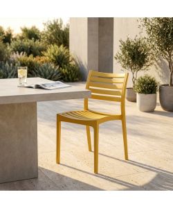 Cosma Sedia da Giardino Impilabile Gialla 56x59x83cm in Polipropilene