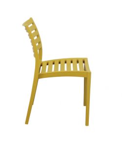 Cosma Sedia da Giardino Impilabile Gialla 56x59x83cm in Polipropilene