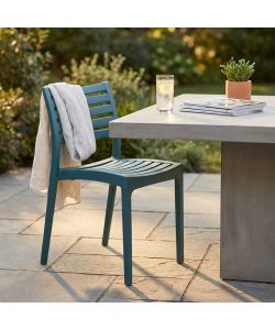 Cosma Sedia Eveline Verde Petrolio Impilabile 56x59x83 cm Moderno