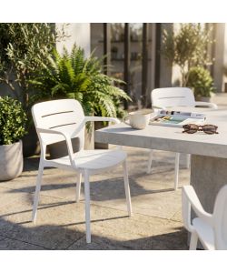 Cosma Poltrona Giselle Bianca 53x52,5x79 cm con Braccioli Moderna