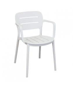 Cosma Poltrona Giselle Bianca 53x52,5x79 cm con Braccioli Moderna