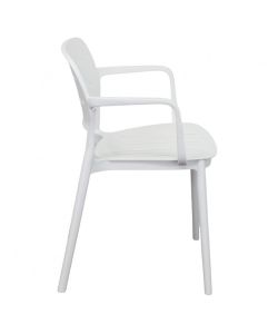 Cosma Poltrona Giselle Bianca 53x52,5x79 cm con Braccioli Moderna