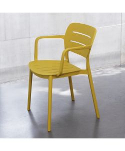 Cosma Poltrona Giselle Gialla con Braccioli 53x52,5x79 cm Moderna
