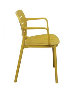 Cosma Poltrona Giselle Gialla con Braccioli 53x52,5x79 cm Moderna