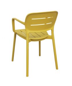 Cosma Poltrona Giselle Gialla con Braccioli 53x52,5x79 cm Moderna