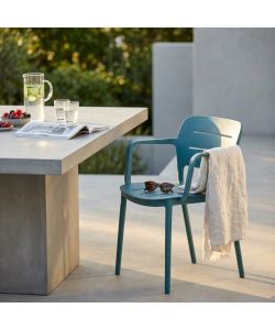 Cosma Poltrona Giselle Verde Petrolio 53x52,5x79 cm con Braccioli