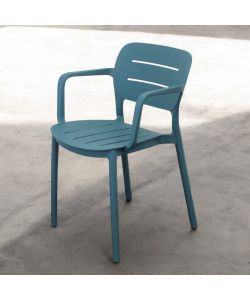 Cosma Poltrona Giselle Verde Petrolio 53x52,5x79 cm con Braccioli