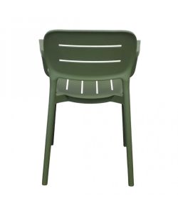 Cosma Poltrona Impilabile Verde Oliva 52,5x53x79 cm Moderno con Braccioli