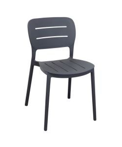 Cosma Sedia impilabile antracite moderna in polipropilene 52,5x44 cm