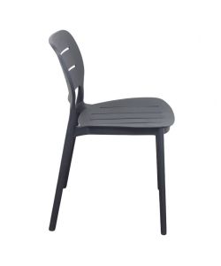 Cosma Sedia impilabile antracite moderna in polipropilene 52,5x44 cm