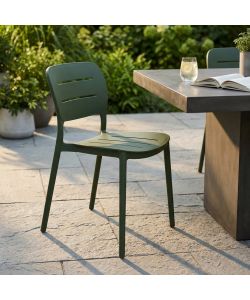 Cosma Sedia impilabile Verde Oliva 52x44x79 cm in polipropilene