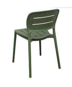 Cosma Sedia impilabile Verde Oliva 52x44x79 cm in polipropilene