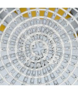 Cosma Conchiglione Ushuaia Fisso Circolare Wicker Grigio Chiaro Ø110 cm