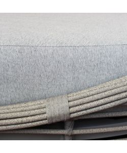 Cosma Conchiglione Ushuaia Fisso Circolare Wicker Grigio Chiaro Ø110 cm