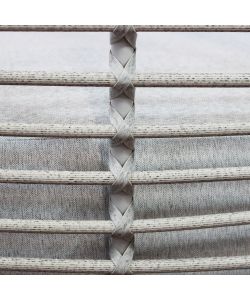 Cosma Conchiglione Ushuaia Fisso Circolare Wicker Grigio Chiaro Ø110 cm