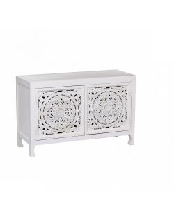 Cosma Mobile Holden - Credenze in Legno di Mango Bianco 125x45x80 cm