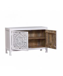 Cosma Mobile Holden - Credenze in Legno di Mango Bianco 125x45x80 cm