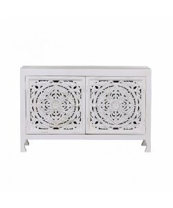 Cosma Mobile Holden - Credenze in Legno di Mango Bianco 125x45x80 cm