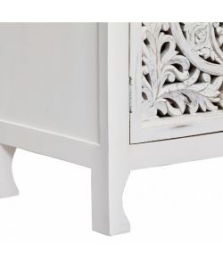 Cosma Mobile Jacob - Credenze in Legno di Mango Bianco 180x45x80 cm