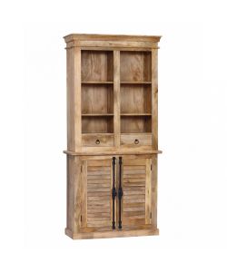 Cosma Mobile Julian Credenza in Legno di Mango 100x40x215 cm Marrone Chiaro