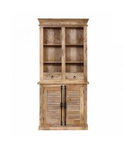 Cosma Mobile Julian Credenza in Legno di Mango 100x40x215 cm Marrone Chiaro