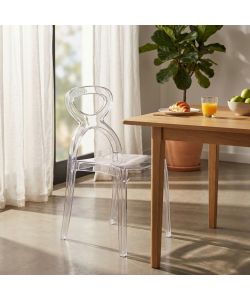 Cosma Sedia Pigalle Trasparente in Policarbonato 46,5x53x90 cm