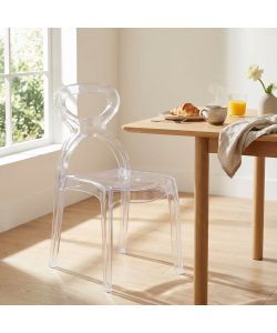 Cosma Sedia Pigalle Trasparente in Policarbonato 46,5x53x90 cm