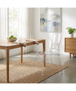 Cosma Sedia Halles Trasparente in Policarbonato 46.1x55x98 cm