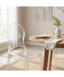 Cosma Sedia Halles Trasparente in Policarbonato 46.1x55x98 cm