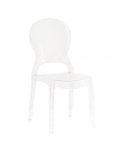 Cosma Sedia Halles Trasparente in Policarbonato 46.1x55x98 cm