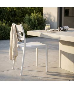 Cosma Sedia Darleen Bianca 43x55x81 cm Moderna Impilabile senza Braccioli