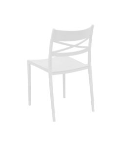 Cosma Sedia Darleen Bianca 43x55x81 cm Moderna Impilabile senza Braccioli