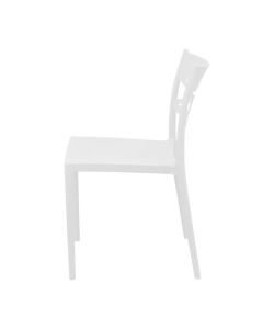 Cosma Sedia Darleen Bianca 43x55x81 cm Moderna Impilabile senza Braccioli
