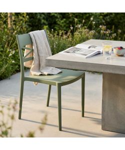 Cosma Sedia Darleen Verde 43x55x81 cm Polipropilene Impilabile Moderna