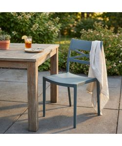 Cosma Sedia da Pranzo Blu 43x55x81 cm Senza Braccioli Impilabile