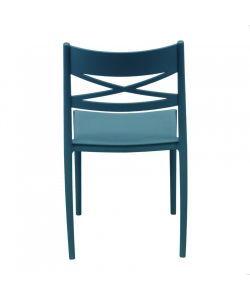 Cosma Sedia da Pranzo Blu 43x55x81 cm Senza Braccioli Impilabile
