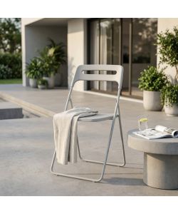 Cosma Sedia impilabile Grigio Chiaro 40x43x78 cm senza braccioli