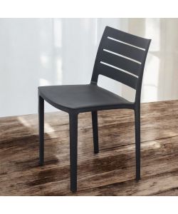Cosma Sedia Hallie Impilabile Grigia 42.5x49x78cm in Polipropilene