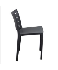 Cosma Sedia Hallie Impilabile Grigia 42.5x49x78cm in Polipropilene