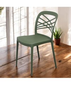 Cosma Sedia impilabile Verde 43,5x51x80,5 cm in polipropilene